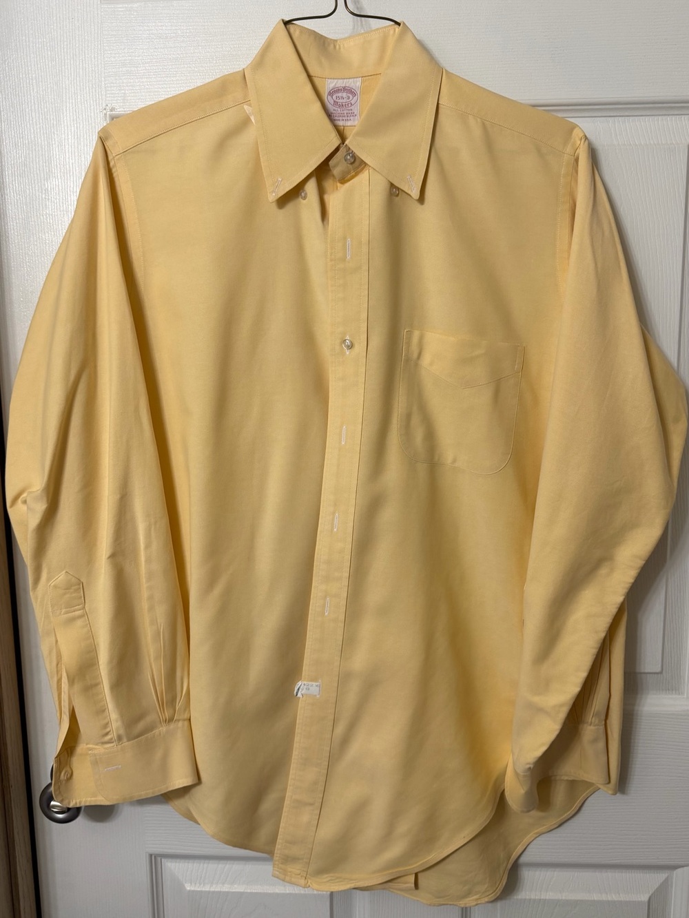 Brooks Brothers Pale Yellow Long-Sleeve Dress Shirt